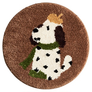 莫语 创意簇绒防滑卡通小狗椅垫原创餐椅座垫防寒凉学生久坐垫子