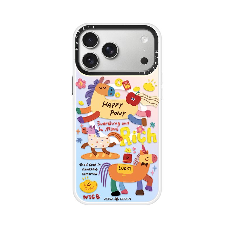 马上暴富适用苹果17Promax手机壳15磁吸支架iPhone16Pro保护套好看创意plus全包可爱14网红p13新款高级感12
