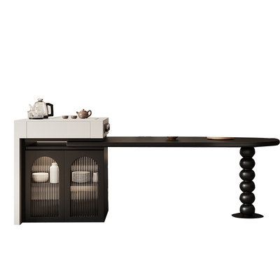 可泡茶中岛台餐桌一体家用岩板桌