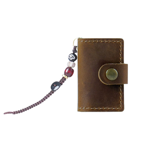 MIN豆豆本真皮挂件 袖珍旅行TN挂饰 头层牛皮手工按扣迷你小手帐