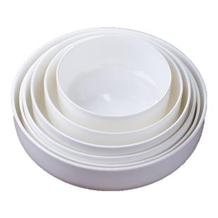 景德镇纯白骨瓷餐具带盖的盘子蒸菜盘加深蒸蛋盘家用中式圆形汤盘