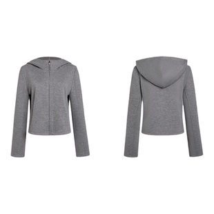 MAKE IF涌现系列温暖鸥弧连帽收口卫衣女26春新款