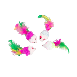 猫玩具仿真小老鼠自嗨解闷逗猫羽毛毛绒鼠带铃铛耐咬小猫用品大全