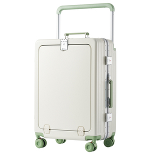 2025新款前开口铝框宽拉杆行李箱20寸女旅行登机皮箱26寸男多功能