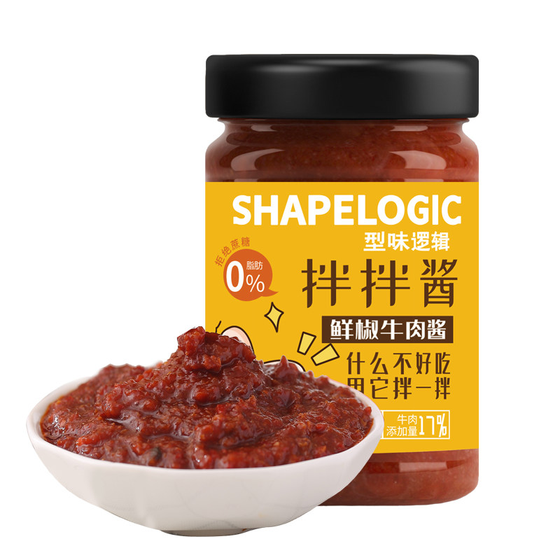 【孙良轩同款】型味逻辑鹿家门鲜椒牛肉酱减0低脂肪卡辣椒酱料