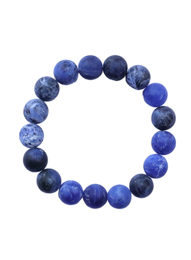 潮流湛蓝星球磨砂天然石情侣手链