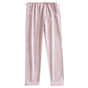 孕妇睡裤保暖裤秋冬季珊瑚绒法兰绒大码可调节托腹不勒肚家居秋裤