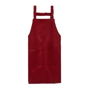 2025新款定制防泼水围裙深红餐饮日式烘焙美甲工作定制印男士女