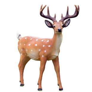 花园装饰 庭院户外园林动物装饰品树脂玻璃钢仿真梅花鹿雕塑摆件