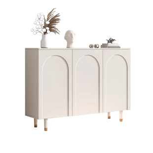 奶油风实木鞋柜一体靠墙家用门口玄关柜现代简约大容量阳台储物柜