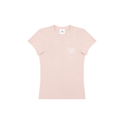 CalledBack粉色短袖T恤显瘦上衣