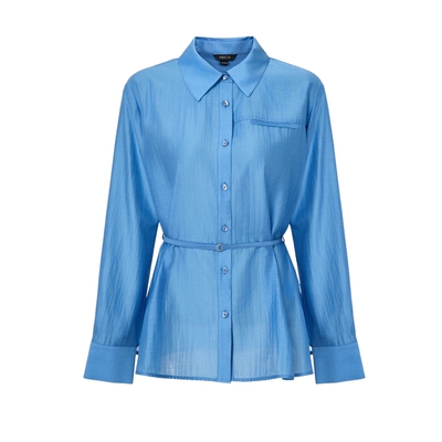 【莱赛尔+醋酸】PRICH简约翻领轻薄收腰衬衫2026夏新款气质上衣女