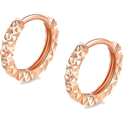 明牌珠宝彩金米字花耳环