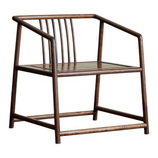 宋式美学椅子实木主人椅家用黑胡桃木茶椅靠背椅老式椅子喝茶椅