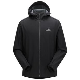 [岩壳Evo]骆驼户外软壳衣外套男防风防泼水薄绒运动夹克登山服女