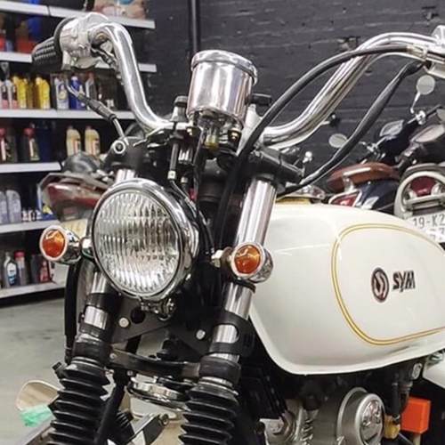 摩托车转向灯改装复古12v金属方向灯闪灯弯灯CG125太子复古配件