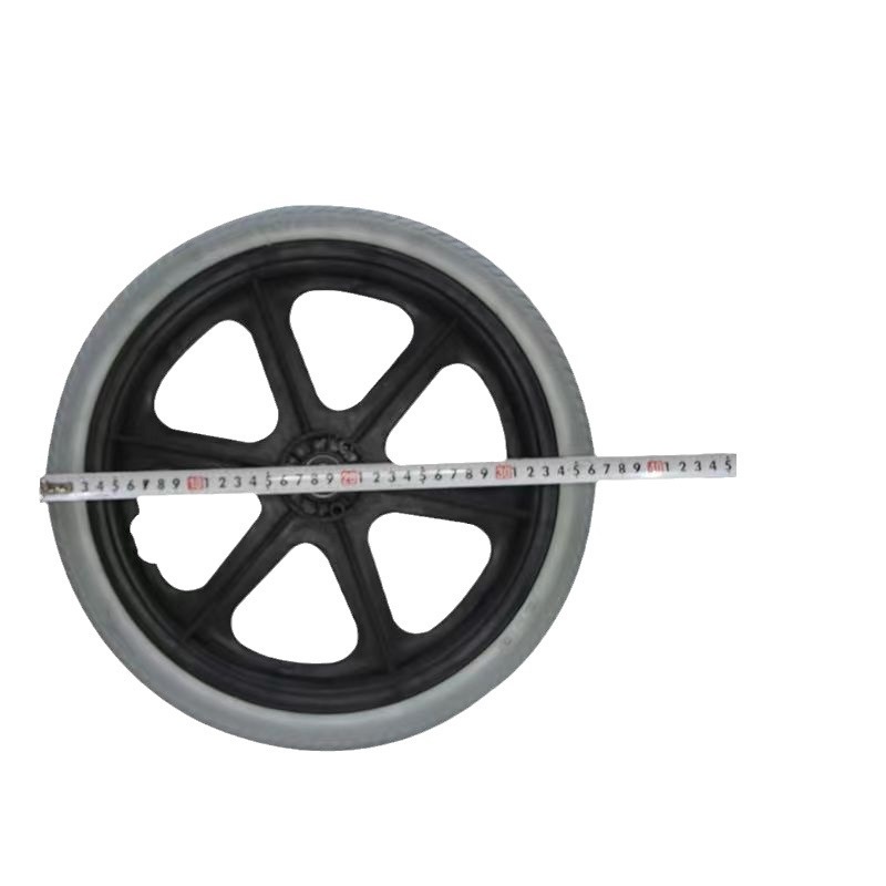 轮椅配件前轮6寸7一对带小轮轴承万向轮前寸寸轮子轱辘8实心轮椅