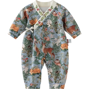 [林深时见鹿]aqpa爱帕新生婴儿衣服连体衣哈衣纯棉春秋宝宝外出服