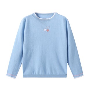 女童针织衫春秋薄款套头低领儿童冬打底衫中大童白色毛衣女宝线衣