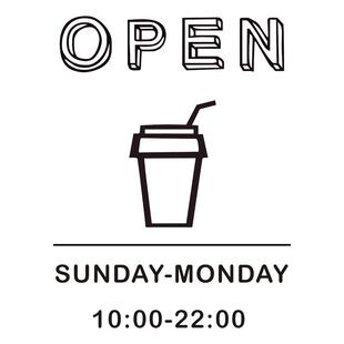 营业时间贴纸咖啡店奶茶服装店花店烘焙屋防水防撞玻璃门贴可定制