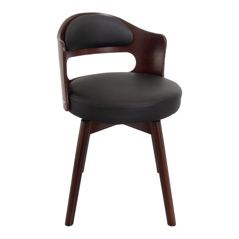 PMYH品沐艺禾360度旋转餐椅实木家用电脑椅卧室梳妆化妆椅中式