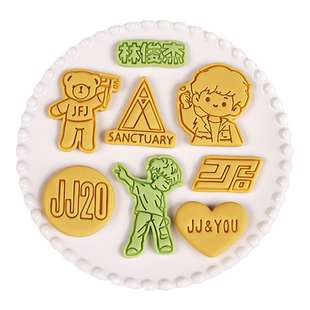 林俊杰卡通饼干模具圣所小熊JJ20演唱会应援周边黄油曲奇烘焙工具