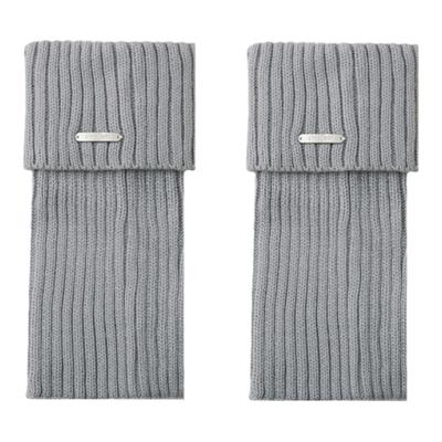 金属标堆堆保暖小腿袜套