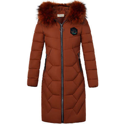 时尚修身羽绒女式大毛领保暖棉衣