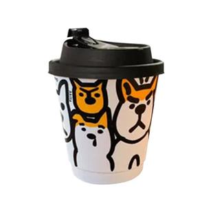 一次性咖啡带盖纸杯加厚家用商用办公杯子冷热饮奶茶杯加硬防烫