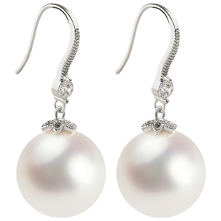 卡伦图999纯银耳环女珍珠耳坠镶钻长耳钩高级感气质耳饰2026新款