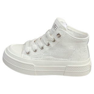 单网透气高帮帆布鞋女2025夏季新款鞋子百搭不累脚板鞋小白鞋女款