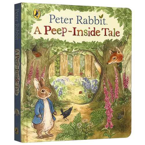 彼得兔的故事 英文原版绘本 Peter Rabbit A Peep-Inside Tale 儿童启蒙英语早教纸板洞洞书 Beatrix Potter 英文版进口书正版