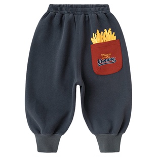 [汉堡薯条]dudujia男童卫衣红色宝宝上衣春装儿童春季新款童装秋