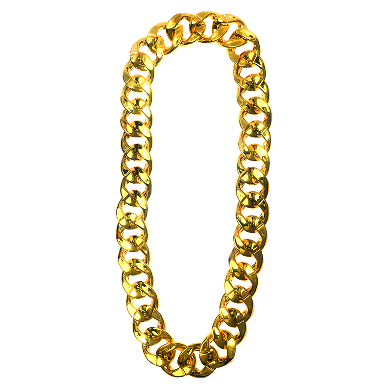 土豪仿真大金链子网红社会人塑料抖音男粗夸张道具墨镜假合金项链