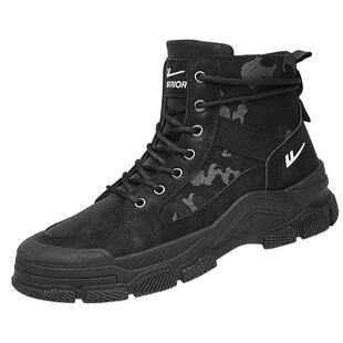 回力马丁靴男冬季高帮迷彩教官军训鞋作战训靴户外登山劳保工装鞋