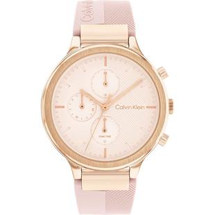 【情人节礼物】CalvinKlein正品ck女表樱花粉多功能轻奢手表女