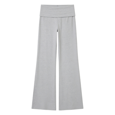 女式休闲阔腿折叠式低腰喇叭裤