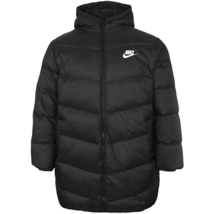 Nike耐克男女童新款休闲舒适运动保暖百搭中长款羽绒服IQ6001-010