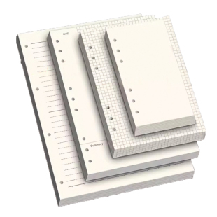 进口加厚活页本替芯米黄色护眼a5横线6孔9孔方格b5空白内页芯康奈尔替换纸芯a4笔记本4孔文件夹可拆卸活页芯