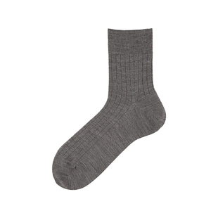 Tabio美利奴羊毛袜子男秋冬高弹透气无骨中筒袜百搭休闲商务男袜