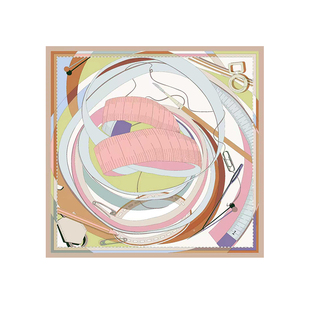 【李佳琦直播间现货全品类】上海故事印花桑蚕真丝中方巾女丝巾扣