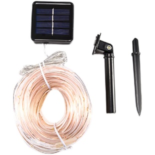 太阳能灯管子线户外防水led彩色灯带花园庭院装围栏饰绕树挂树灯