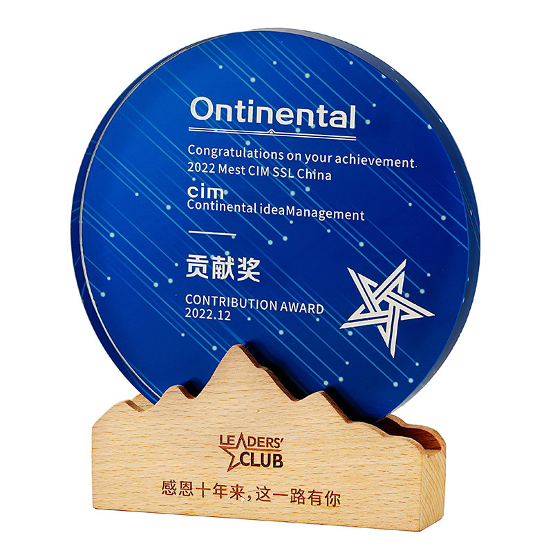 实木水晶奖杯定制创意授权奖牌定做五角星冠军高档大气订制颁奖
