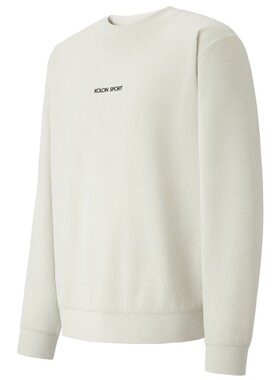 KOLON SPORT可隆户外休闲衣男女同款圆领长袖卫衣印花宽松上衣
