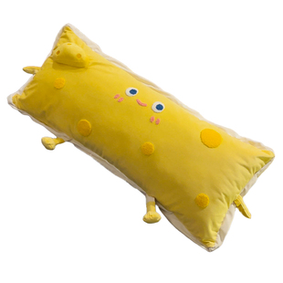 卡通芝士方形抱枕宿舍夹腿睡觉长条枕床头靠垫沙发靠枕客厅装饰