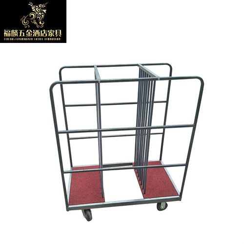 玻璃转盘车餐厅万向滑轮推车运输车圆玻璃存放车厂家直销手推车