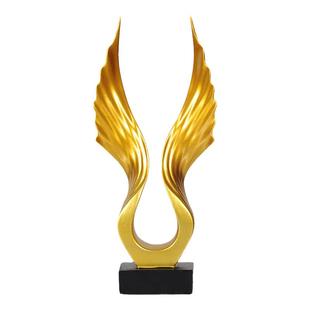 轻奢创意大展宏图天使之翼玄关酒柜摆件现代简约客厅办公室装饰品