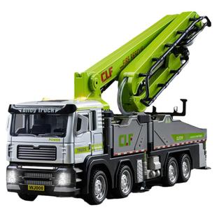 合金水泥泵车玩具儿童浇灌车混凝土运输车男孩工程车可喷水玩具车