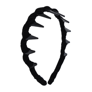 蓬松高颅顶发捆波浪齿梳发箍女款日常外戴压发头箍显脸小减龄发卡