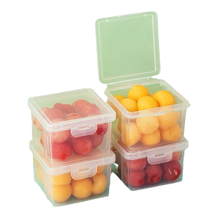 水果盒便当盒小学生上学外带外出便携食品级儿童收纳盒保鲜盒透明